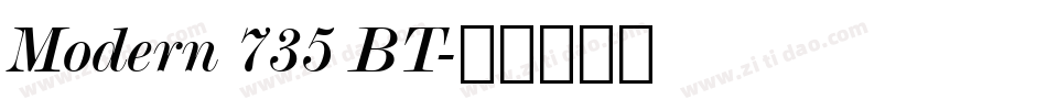 Modern 735 BT字体转换